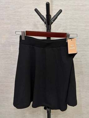 SHEIN Frenchy Black Textured High Waist Flared Mini Skirt